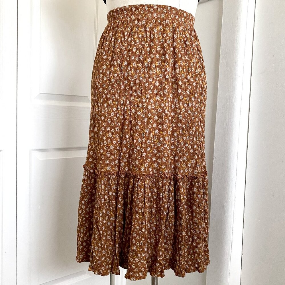 Bhome Tiered Dainty Floral Maxi Skirt